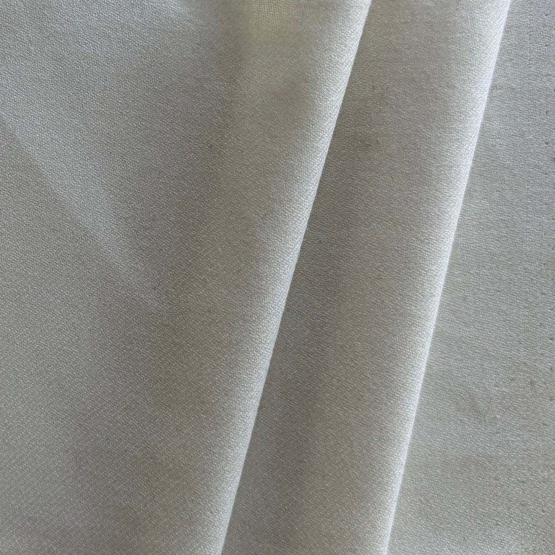 Lighter-Weight Winter White Buttery Soft Wool Flannel (Made in Italy)