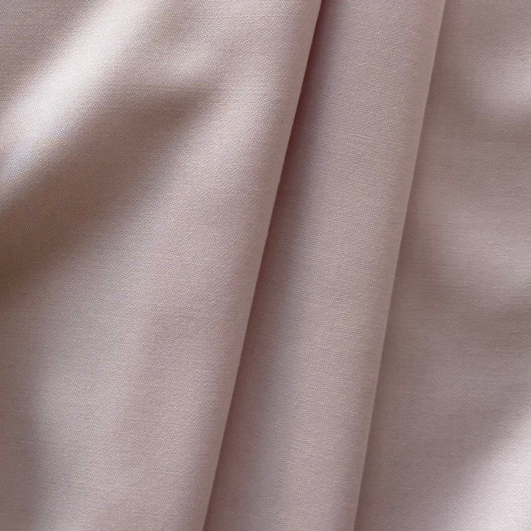 Mid-Weight Palest Pink Blush Wool Twill (Made in Italy)