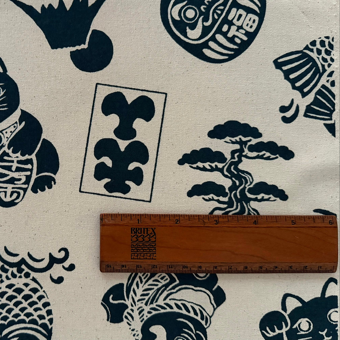 Lucky Charms Natural Lighter Weight Cotton Canvas (Made in Japan)