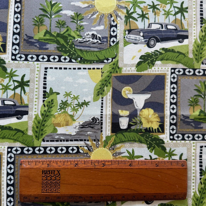 Road Trip Postcards Cotton Lawn (Made in Japan)