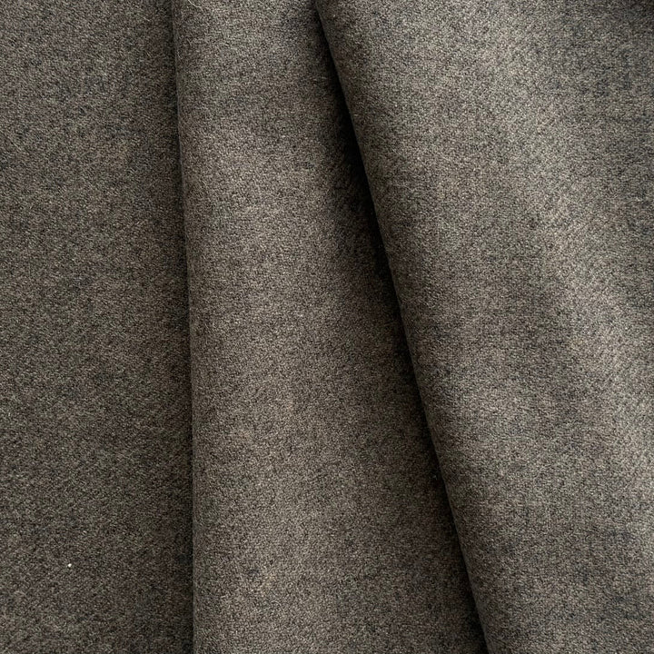 Lanificio di Pray Melange of Mushroom Virgin Wool Flannel (Made in Italy)