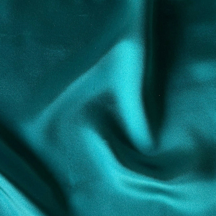 Luscious Tropical Teal Silk Satin Charmeuse (Made in Italy)