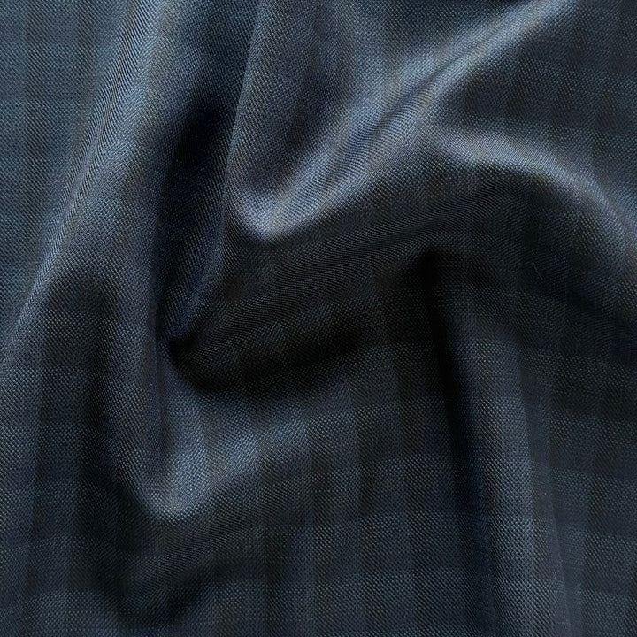 Lighter-Weight Teal, Onyx & Navy Tightly Woven Wool (Made in Italy)