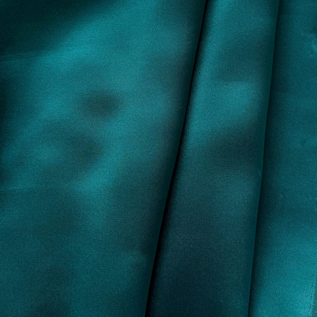 Luscious Tropical Teal Silk Satin Charmeuse (Made in Italy)
