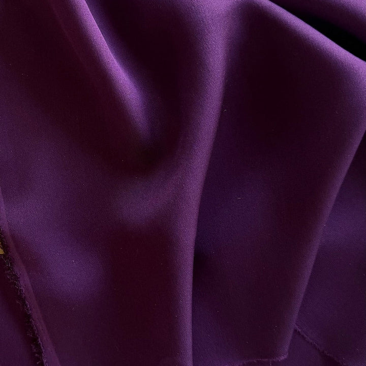 Vivid Violet Grove Silk Satin Charmeuse (Made in Italy)