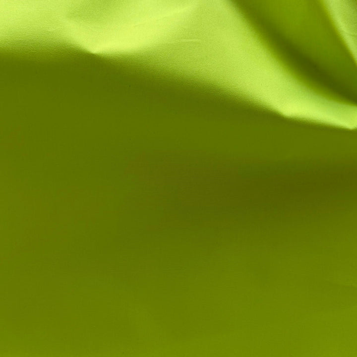 Mid-Weight Neon Lime Green Crisp Cotton Poplin (Made in Italy)