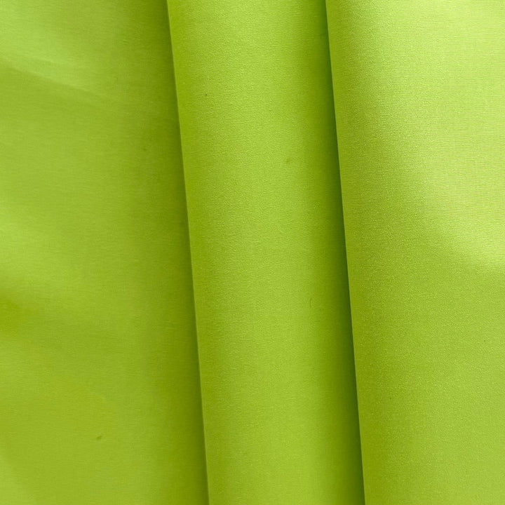 Mid-Weight Neon Lime Green Crisp Cotton Poplin (Made in Italy)