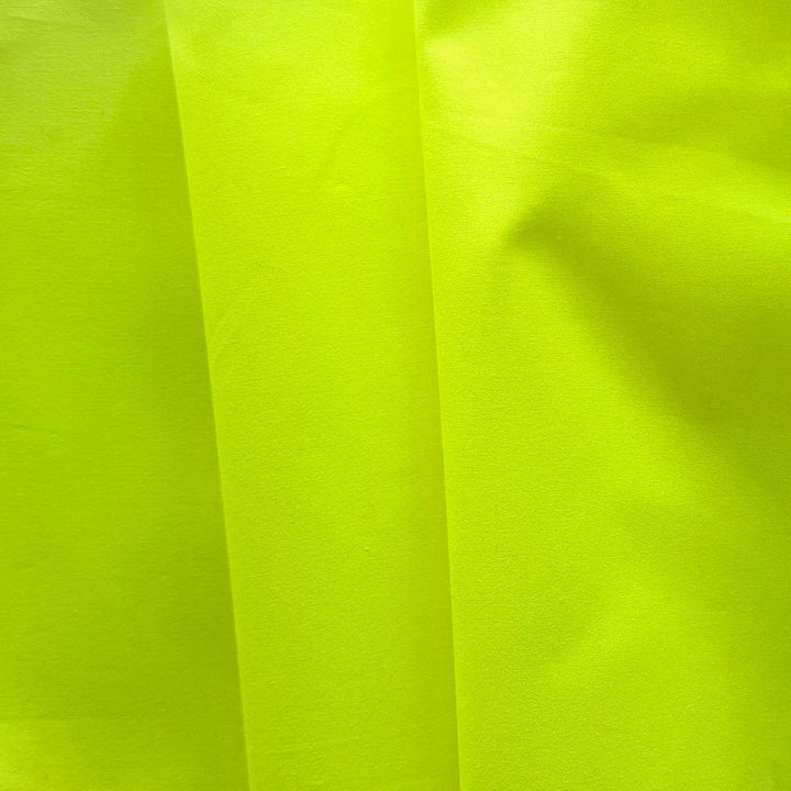 Mid-Weight Neon Yellow Crisp Cotton Poplin (Made in Italy)