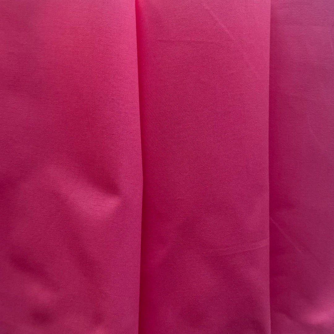 Mid-Weight Hot Pink Crisp Cotton Poplin (Made in Italy)