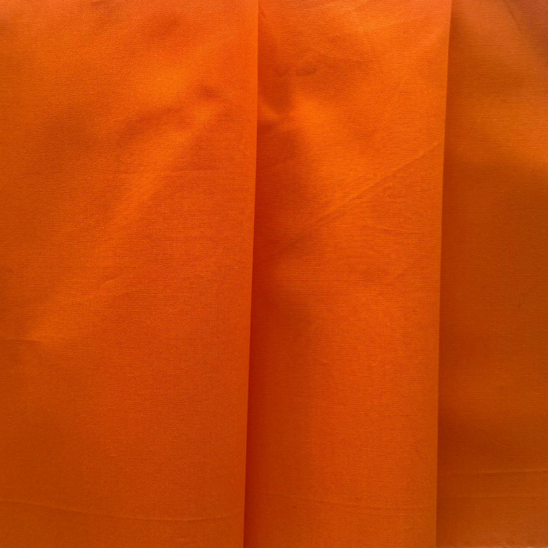 Mid-Weight Juicy Mandarin Orange Crisp Cotton Poplin (Made in Italy)