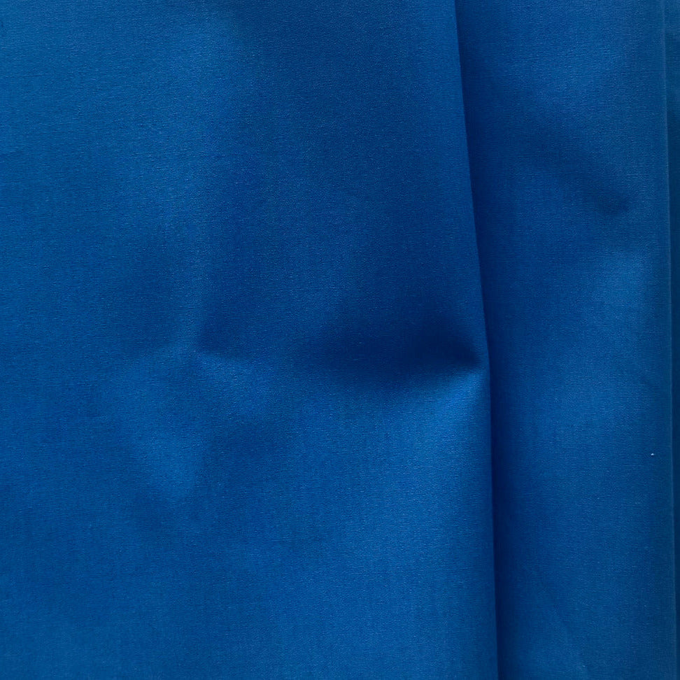 Mid-Weight Royal Blue Crisp Cotton Poplin (Made in Italy)