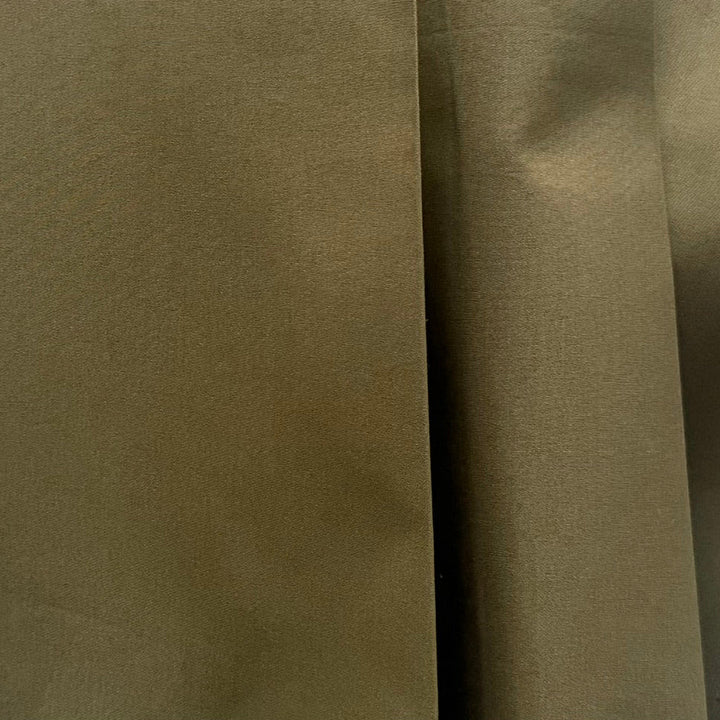 Mid-Weight Classic Khaki Green Crisp Cotton Poplin (Made in Italy)