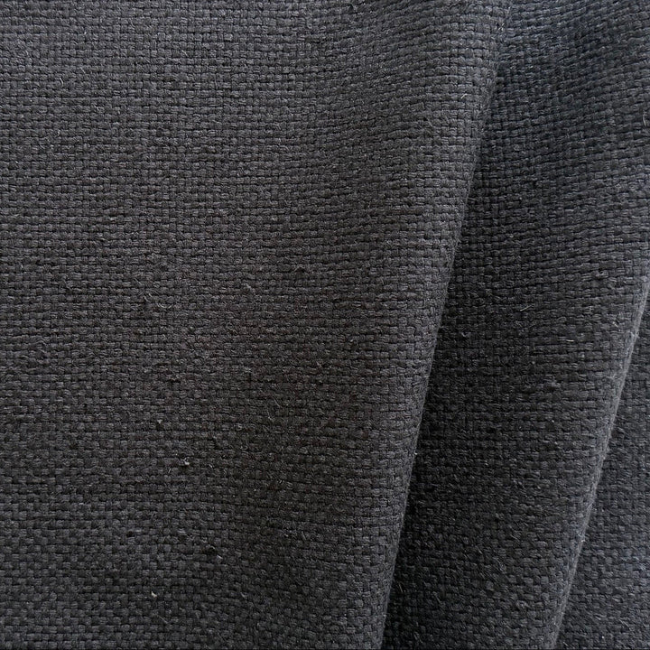 Sophisticated Black Raw Silk Suiting (Made in Italy)