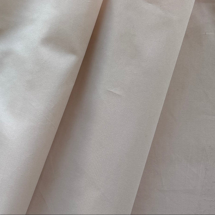 High-End Palest Blush Pink Crisp Cotton Poplin Shirting (Made in Italy)