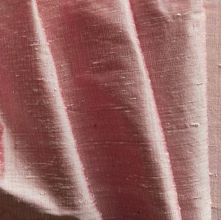 Iridescent Victorian Rose Cross-Woven Silk Dupioni (Made in India)