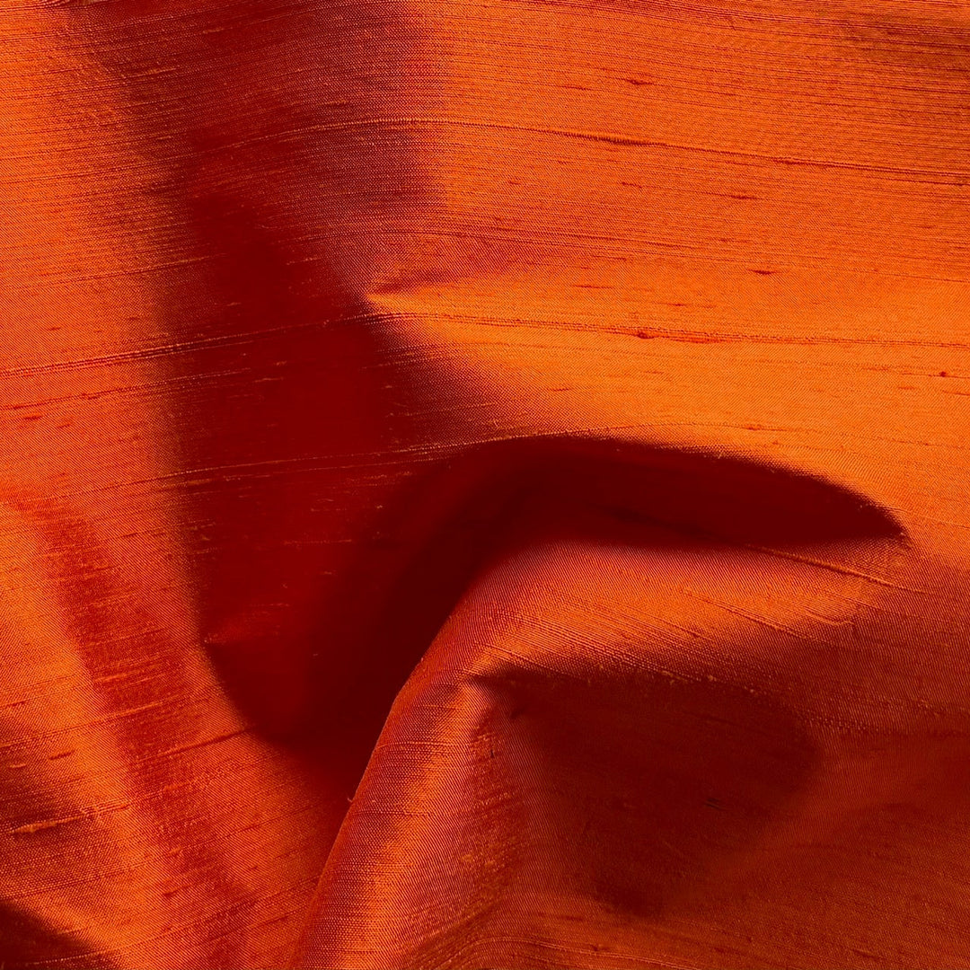 Bright Mandarin Silk Dupioni (Made in India)