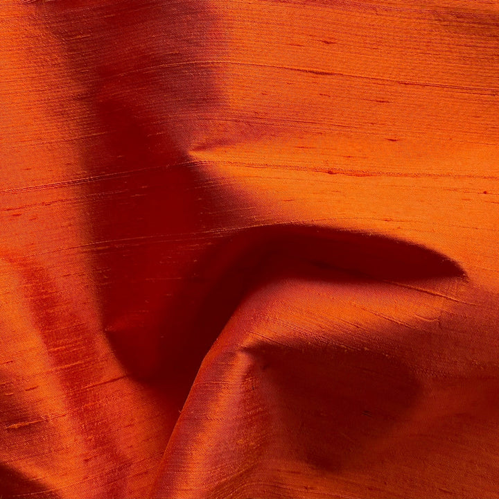 Bright Mandarin Silk Dupioni (Made in India)