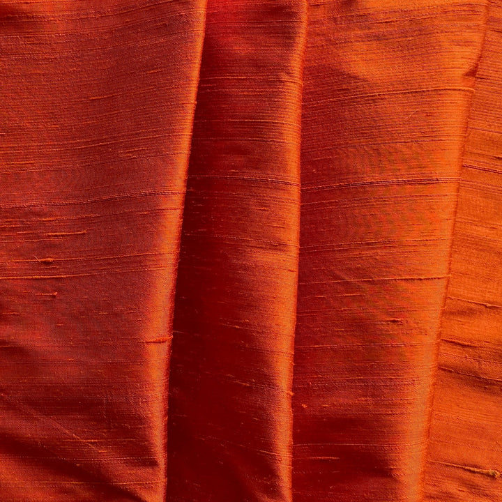 Bright Mandarin Silk Dupioni (Made in India)