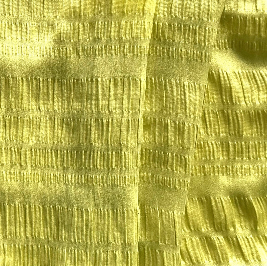 Drapey Citron Stretch Silk Plisse