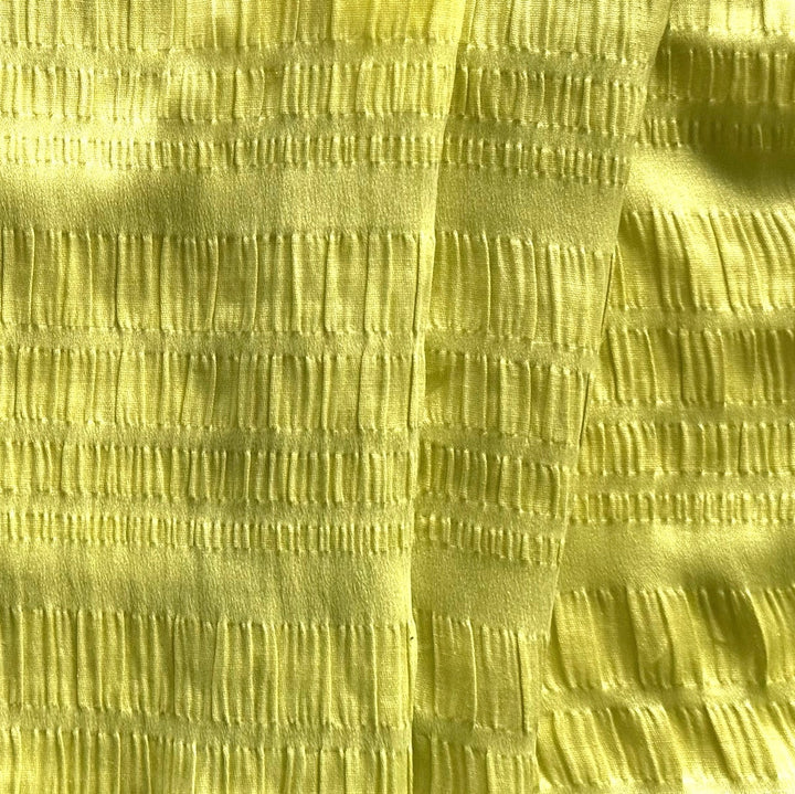 Drapey Citron Stretch Silk Plisse