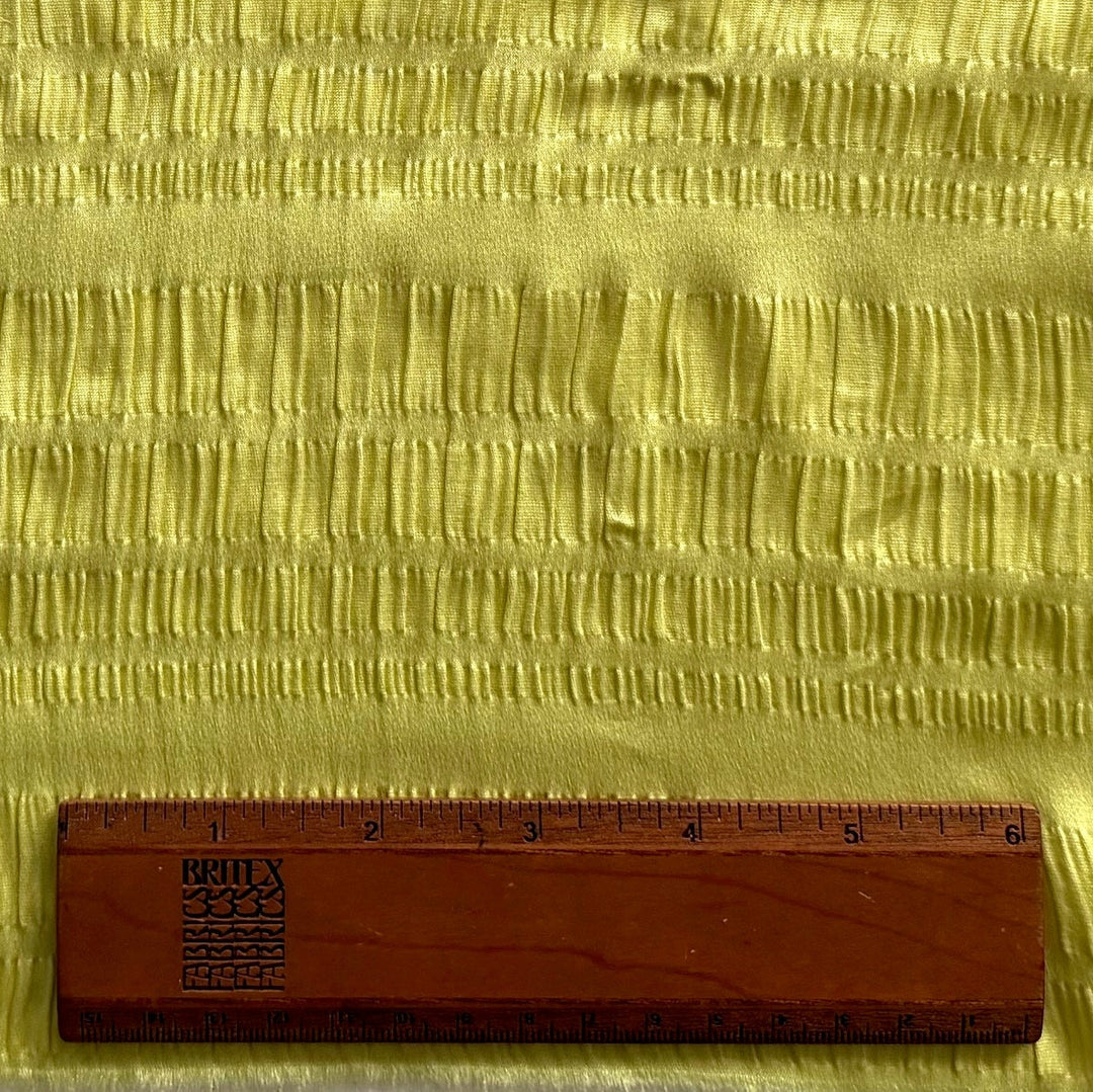 Drapey Citron Stretch Silk Plisse