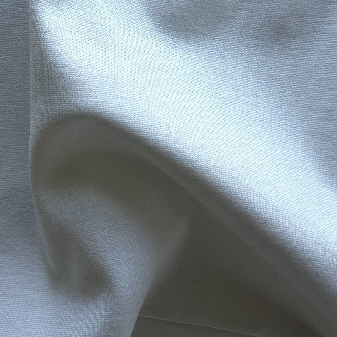Mid-Weight High Quality Dyed White Rayon Viscose Blend Ponte Double-Knit