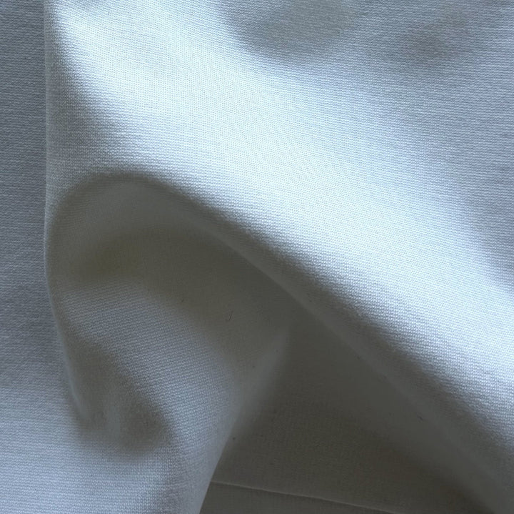 Mid-Weight High Quality Dyed White Rayon Viscose Blend Ponte Double-Knit