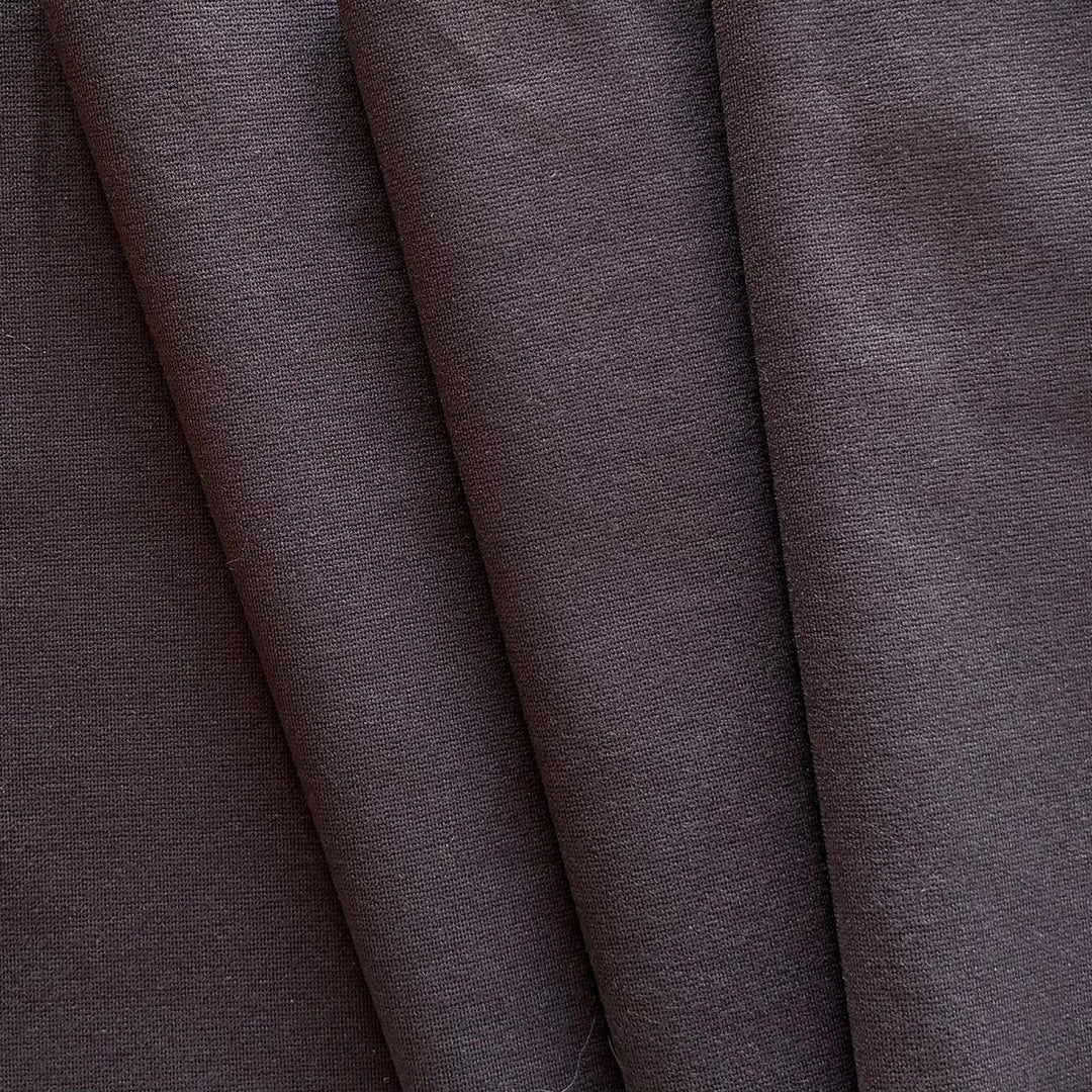 Mid-Weight High Quality Chocolate Brown Rayon Viscose Blend Ponte Double-Knit