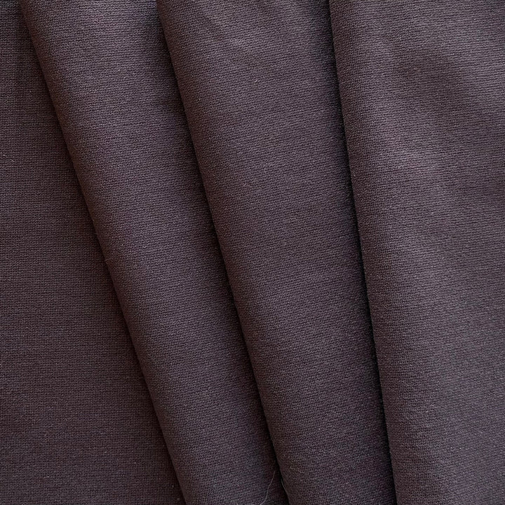 Mid-Weight High Quality Chocolate Brown Rayon Viscose Blend Ponte Double-Knit
