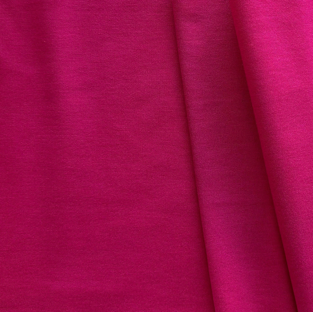 Mid-Weight High Quality Vivid Fuchsia Rayon Viscose Blend Ponte Double-Knit