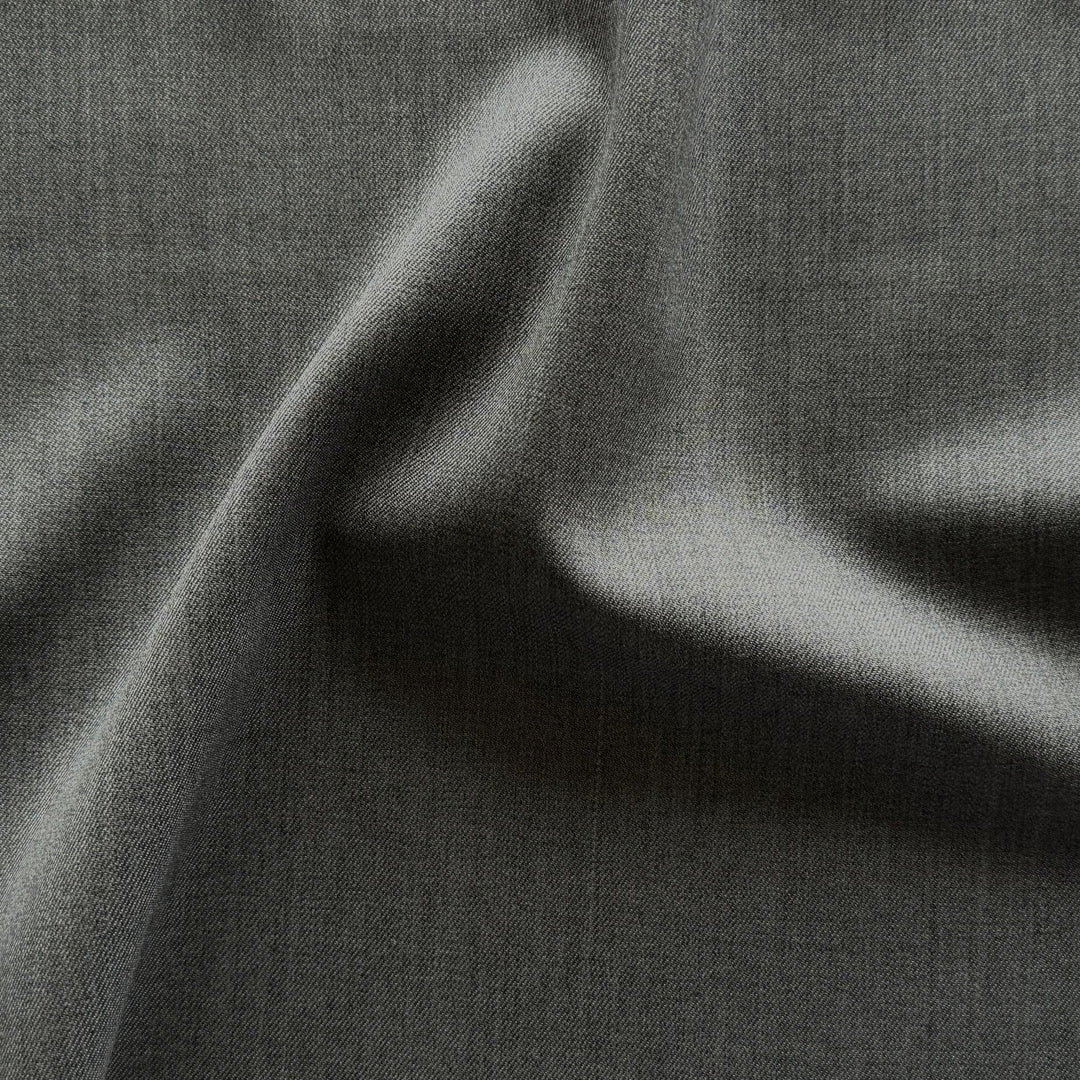 Mid-Weight Anchor Grey 150s Selvedged Wool Suiting (Made in Italy)