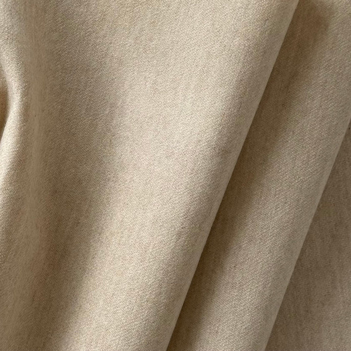Mid-Weight Muted Oatmeal Virgin Wool Flannel (Made in Italy)