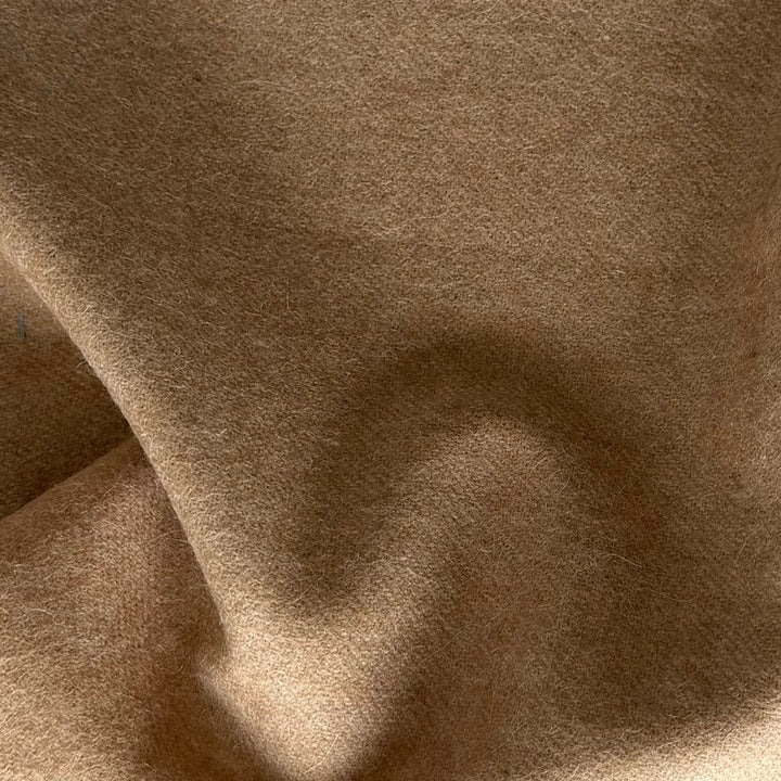 Mid-Weight British Camel Brushed Alpaca Blend Flannel (Made in Italy)