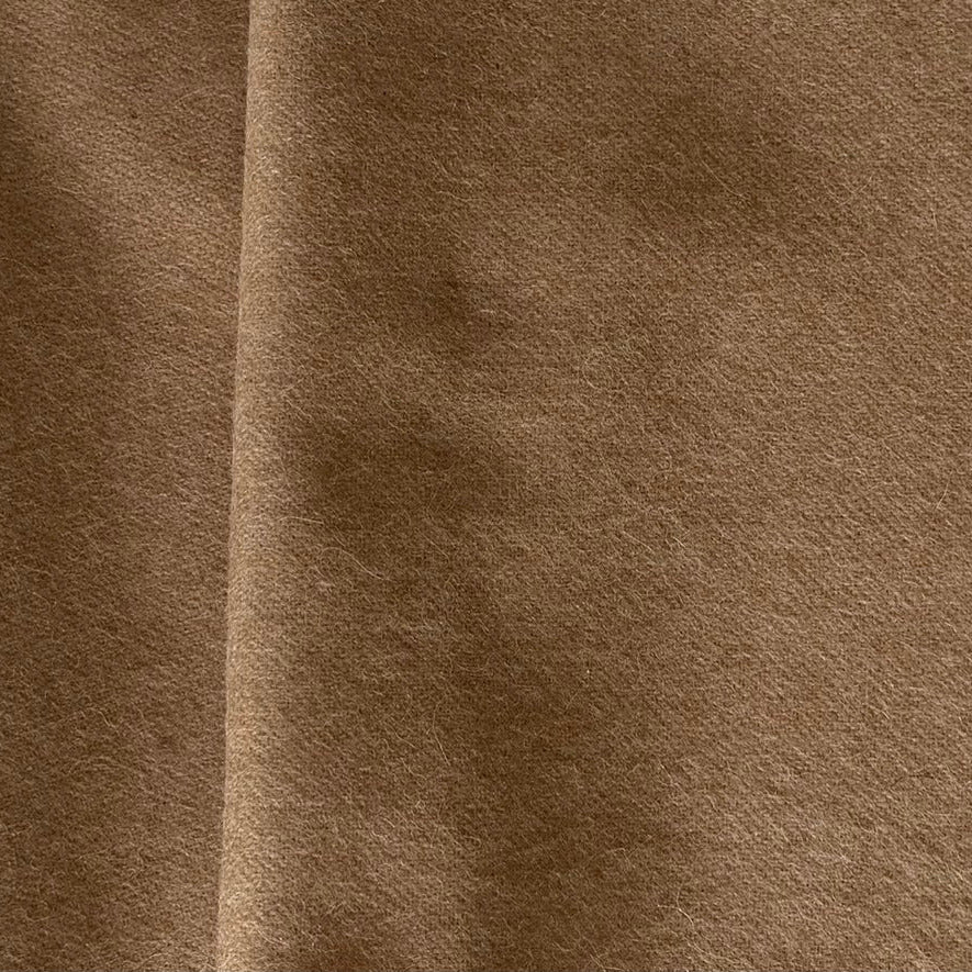 Mid-Weight British Camel Brushed Alpaca Blend Flannel (Made in Italy)