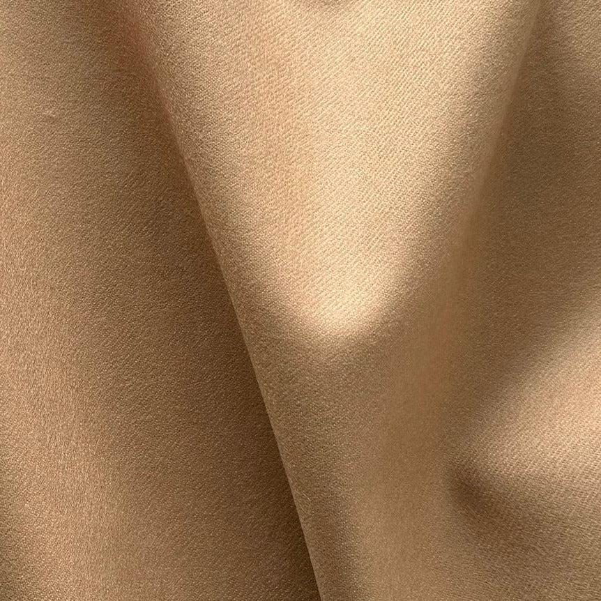Mid-Weight Classic Camel Virgin Wool Flannel Twill (Made in Italy)