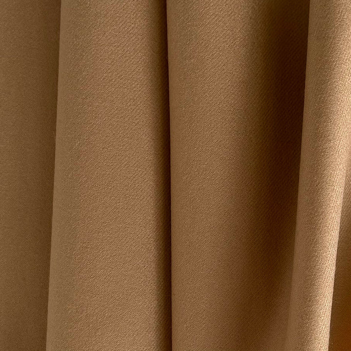 Mid-Weight Classic Camel Virgin Wool Flannel Twill (Made in Italy)