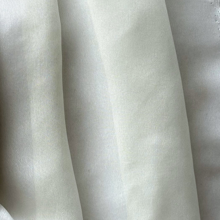 Semi-Sheer Candlelight Ivory Polyester Chiffon