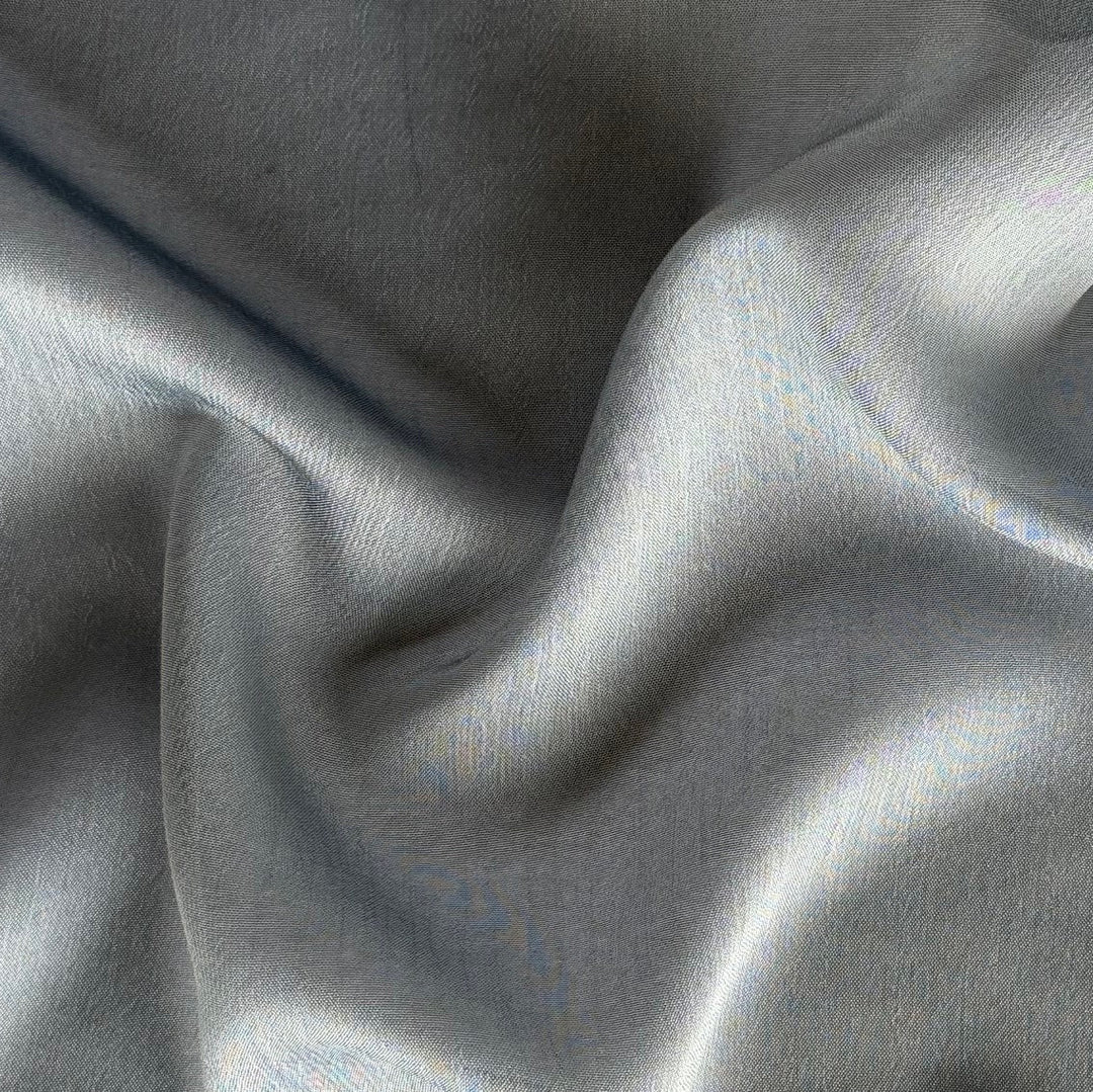 Semi-Sheer Cross-Woven Two-Tone Nickel Polyester Chiffon