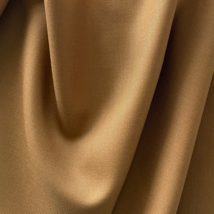 Cognac Super 120s Selvedged Wool Twill (Made in Italy)