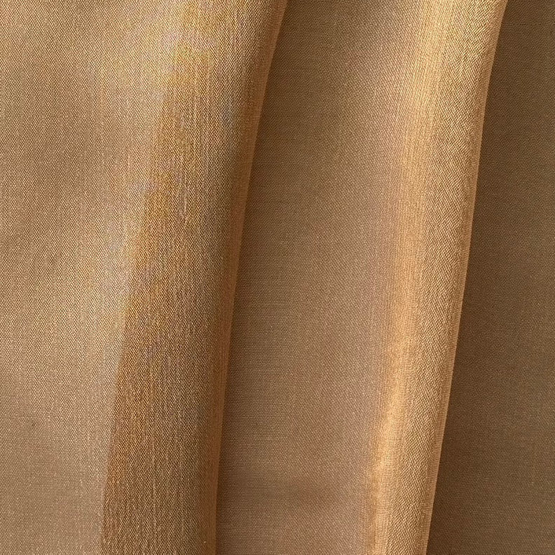 Semi-Sheer Cross-Woven Golden Bronze Polyester Chiffon