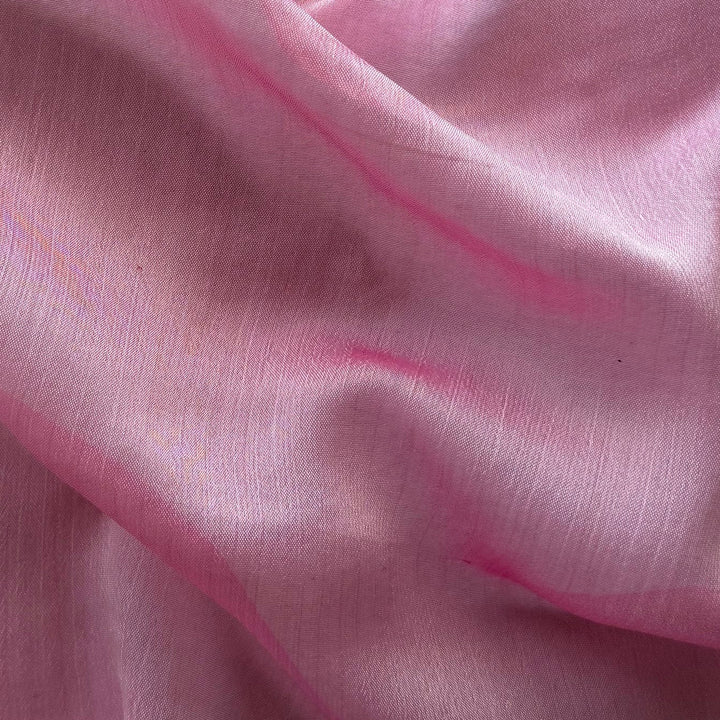 Semi-Sheer Peppermint Pink Two-Tone Polyester Chiffon