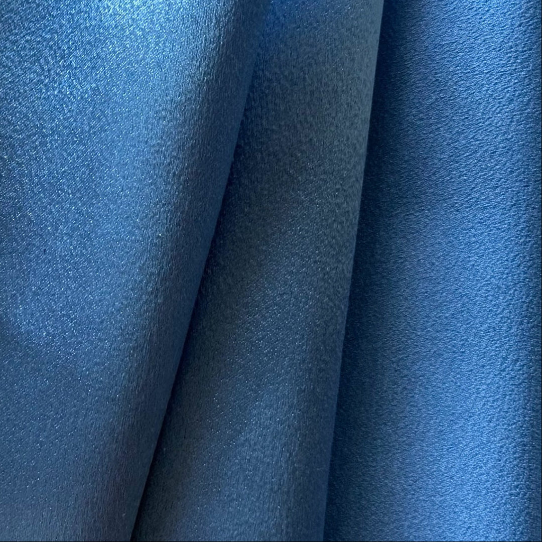 Copen Blue Polyester Crepe Back Satin (Made in Japan)