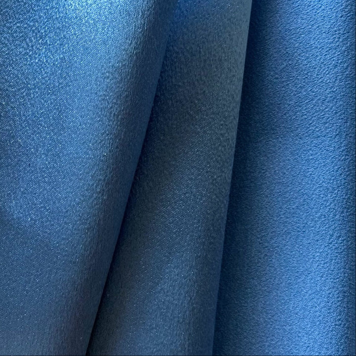 Copen Blue Polyester Crepe Back Satin (Made in Japan)