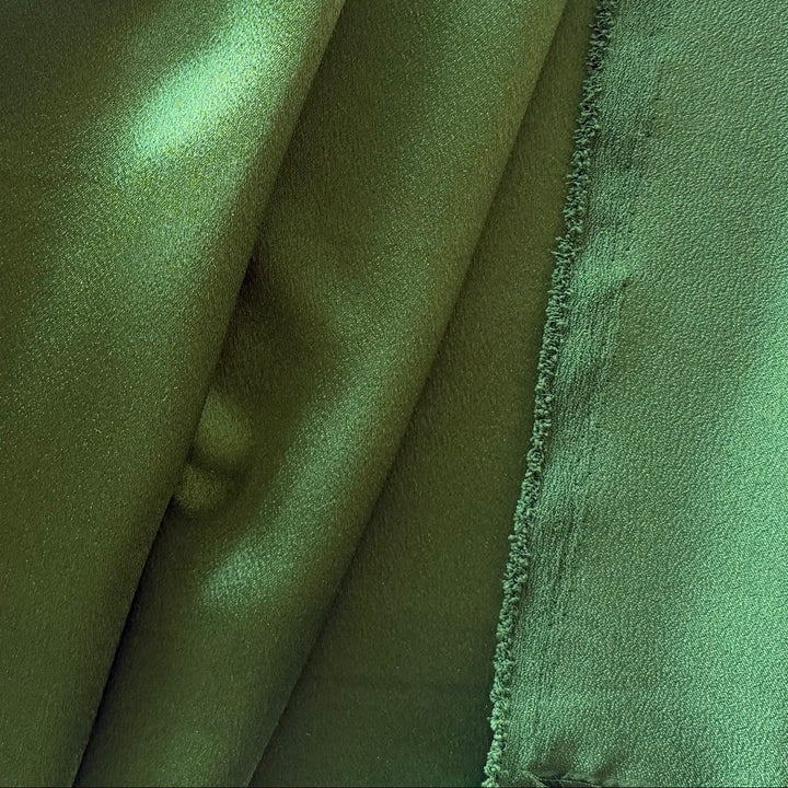 Bamboo Green Polyester Crepe Back Satin (Made in Japan)