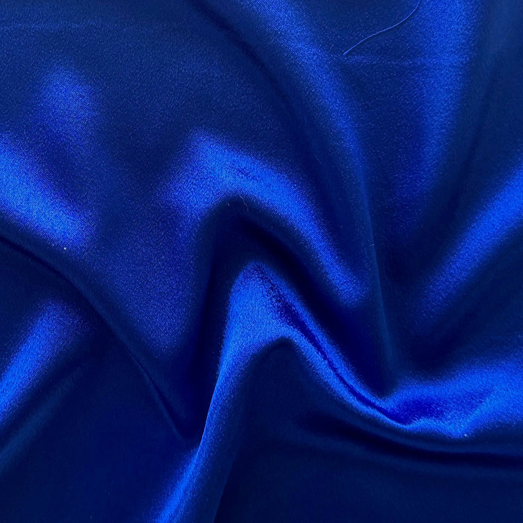Royal Blue Polyester Crepe Back Satin (Made in Japan)
