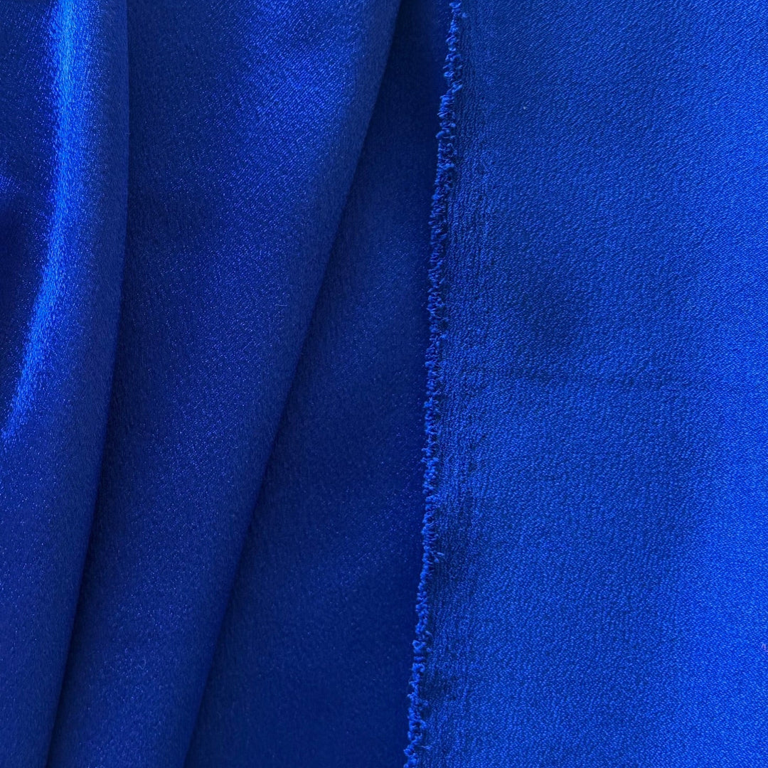Royal Blue Polyester Crepe Back Satin (Made in Japan)
