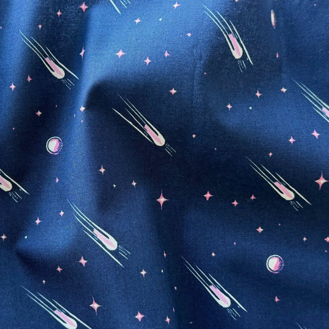 Path Of The Meteorite Navy Quilting Cotton (Made in Japan)