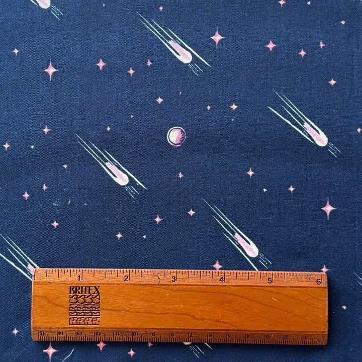Path Of The Meteorite Navy Quilting Cotton (Made in Japan)