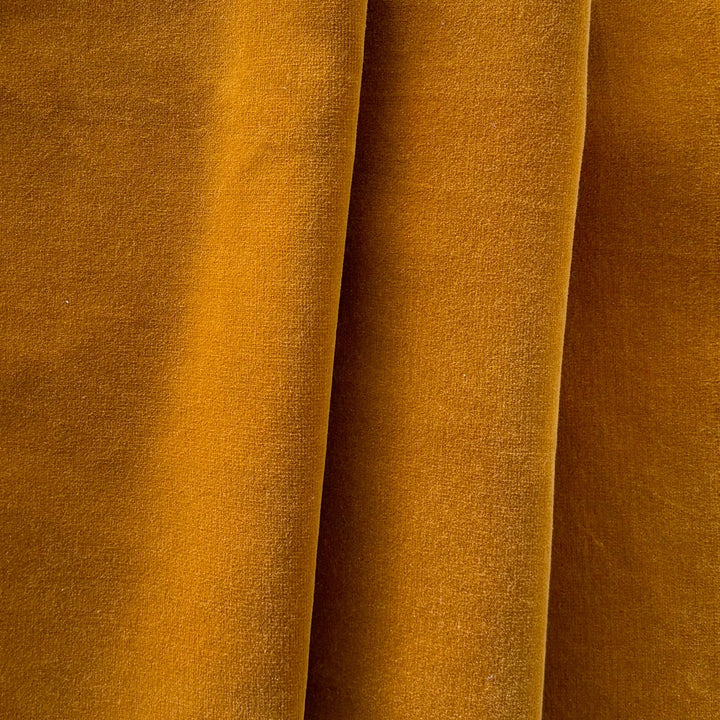 High-End Saffron Heavier Cotton Blend Velvet (Made in Italy)