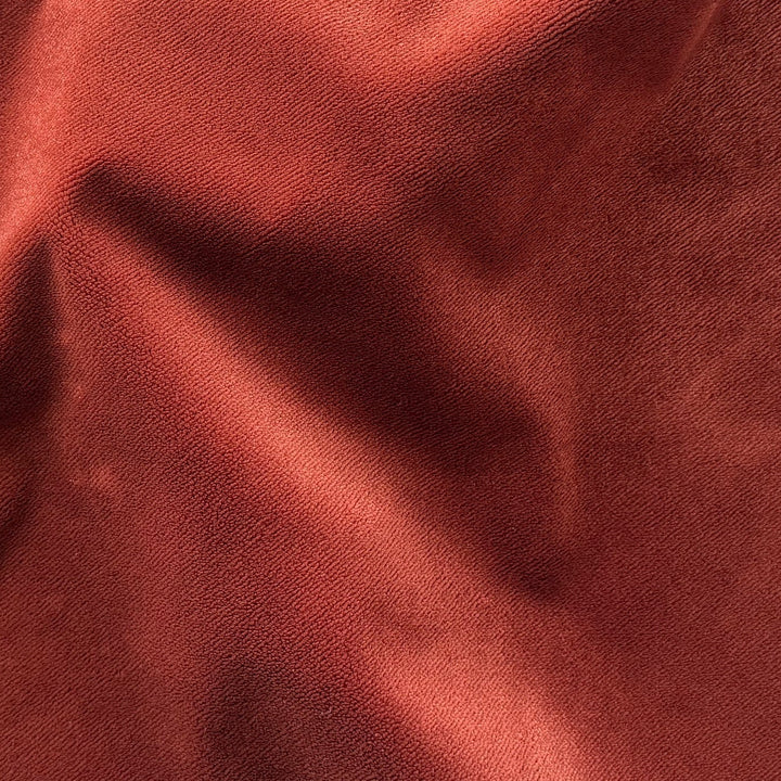 High-End Spiced Rust Non-Flammable Polyester Velvet (Made in Italy)